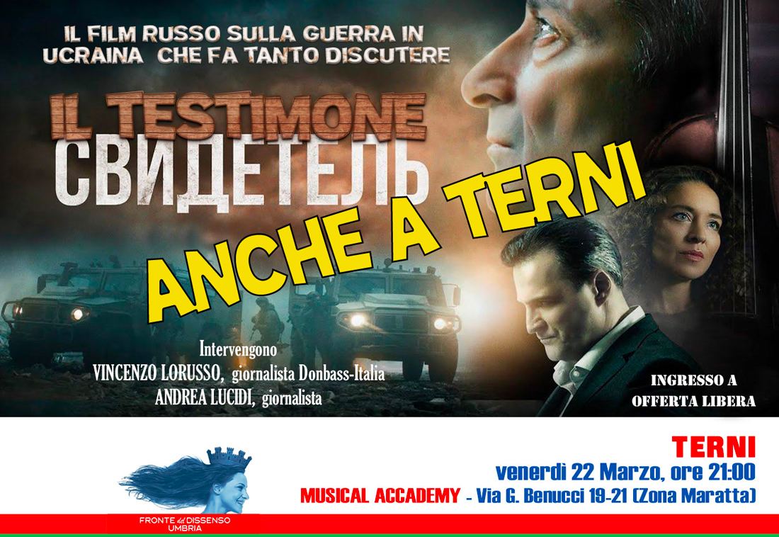 ‘Il Testimone’ anche a Terni